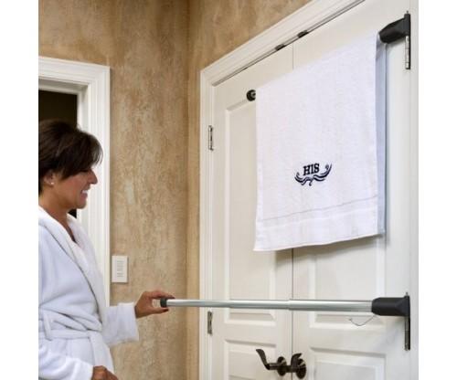 Hinge N Hang Behind Door Towel Rack