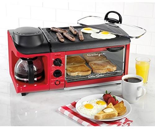 Nostalgia 3-in-1 Family Size Breakfast Station and Coffee Maker