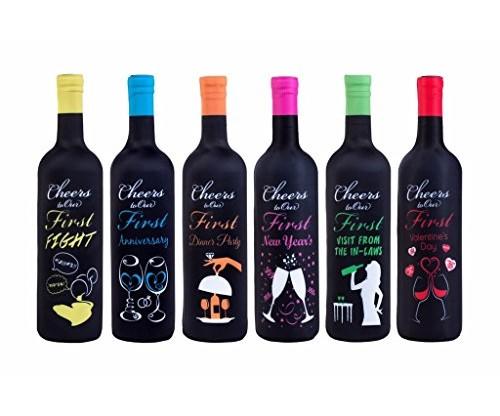 First Year of Marriage Milestones Wine Bottle Covers