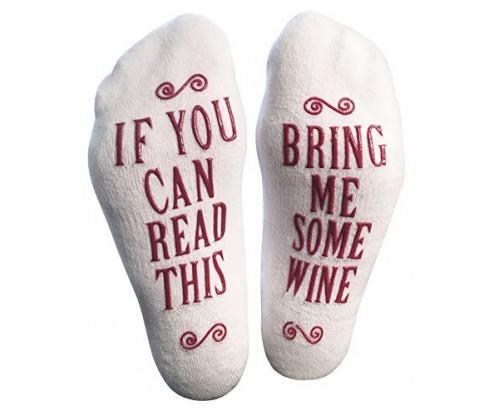 Luxury Combed Cotton “Bring Me Some Wine” Socks