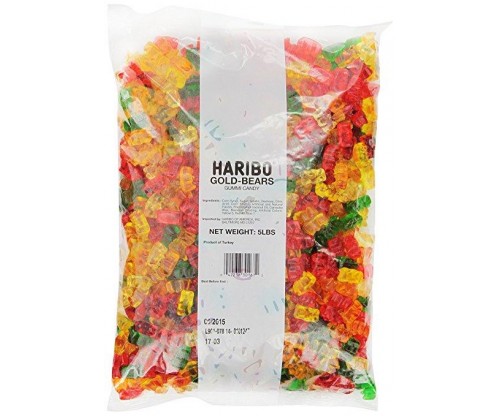 Haribo Gold-Bears Gummi Candy, 5-Pound Bag