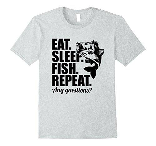Eat Sleep Fish Repeat Funny T-Shirt for Fishing Fans | TSG