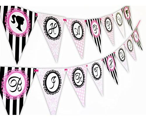 Glamour Girl Happy Birthday Banner