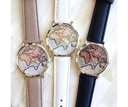 World Map Watch In All Colors
