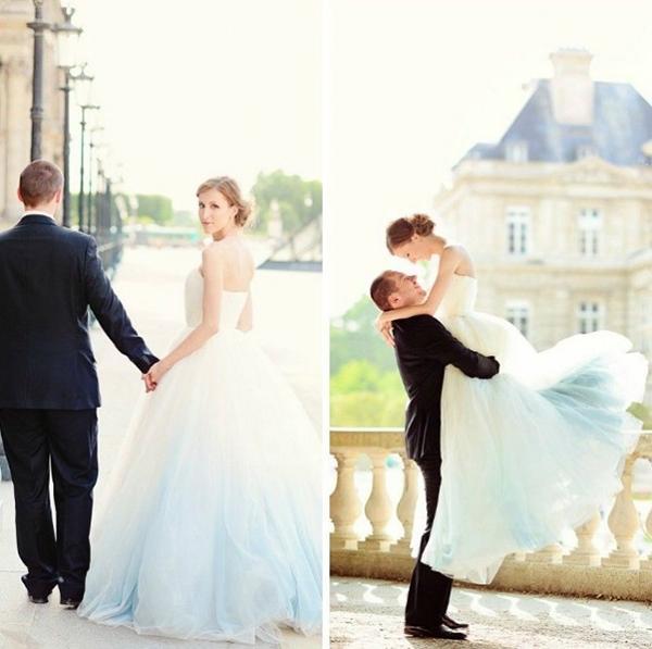 ombre wedding dress