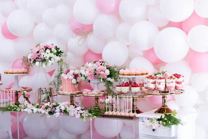 pink and white party