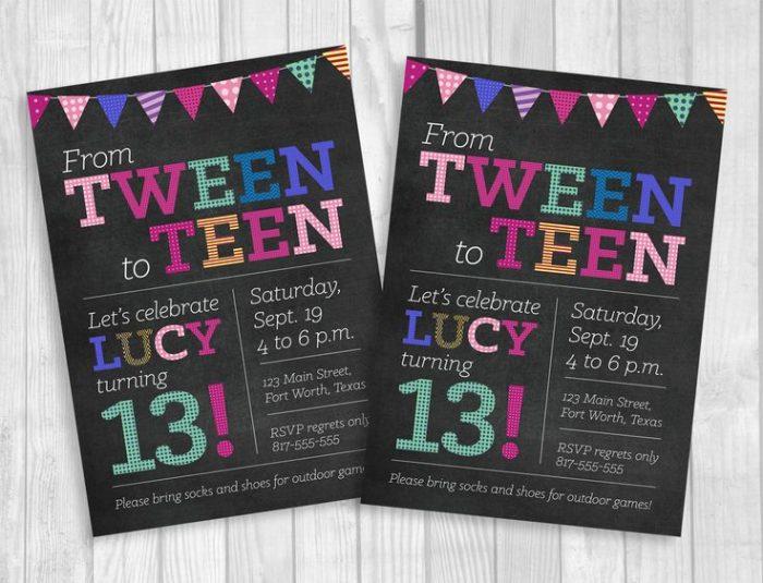 teen party invitations