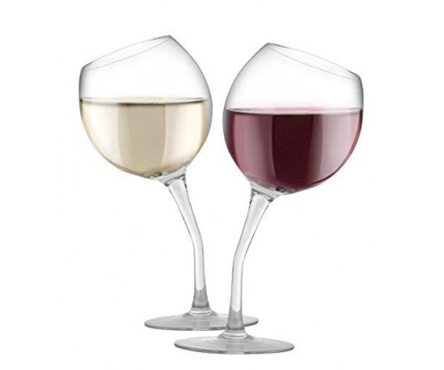 KOVOT Tilted Wine Glass Set, 13 oz