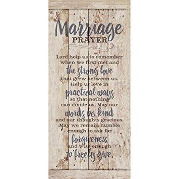 Marriage Prayer...New Horizons Wood Plaque