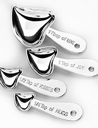 Set Heart Shaped Measuring Spoon of Love