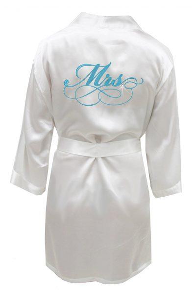 Swhiteme Bridal Robe with Rhinestone