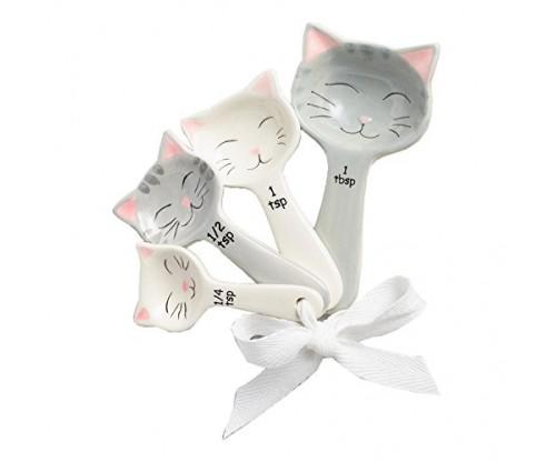 Cat Shaped Ceramic Measuring Spoons