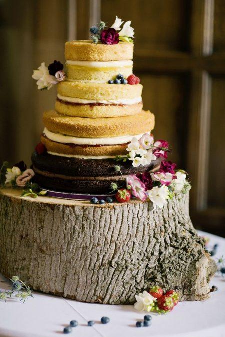 deconstructed naked cake