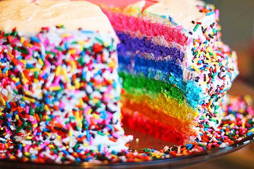 rainbow sprinkles cake