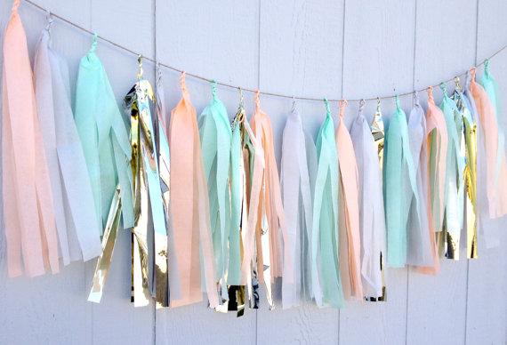 tissue paper garland