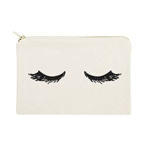 Closed Eyelashes Cosmetic Bag