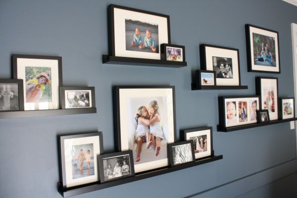 family photo shelves