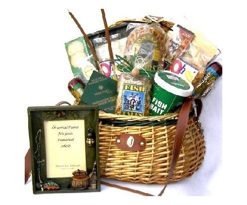 Village Fishing Gift Basket for Fishermen