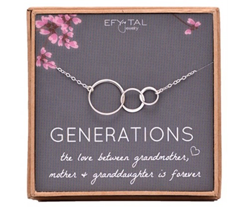 Generations Necklace for Grandma (Sterling Silver)