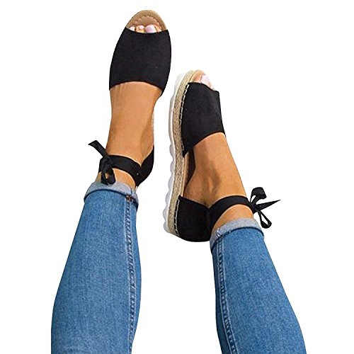 Fashare Women's Espadrilles Tie Up Flat Sandals | ThatSweetGift