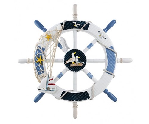 WINOMO 18-Inch Wheel – Nautical Wall Decor