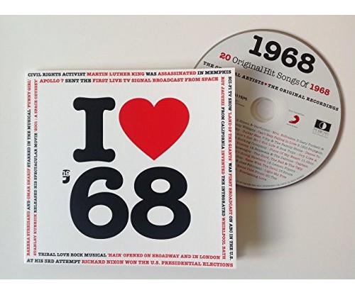 1968 – I Love 1968 Compilation Music Hits CD
