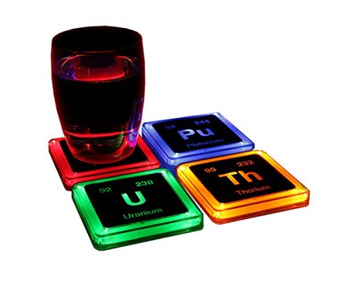 ThinkGeek Radioactive Elements Glowing Coaster Set