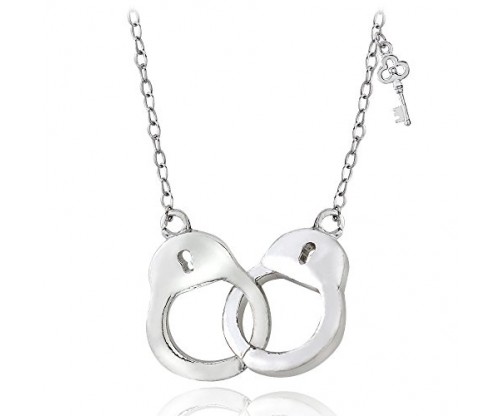 Sterling Silver Handcuff Necklace