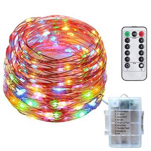 Tecland 8 Modes 33FT 100 LED Copper Wire String Light