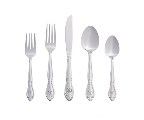 RiverRidge 46-Pc. Monogrammed Flatware