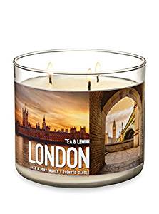 Bath & Body Works Scented 3-Wick Candle in LONDON Tea & Lemon