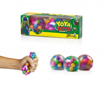 YoYa Toys DNA Stress Balls [3 Pack] - Squeezing Stress Relief Ball - For Kids & Adults