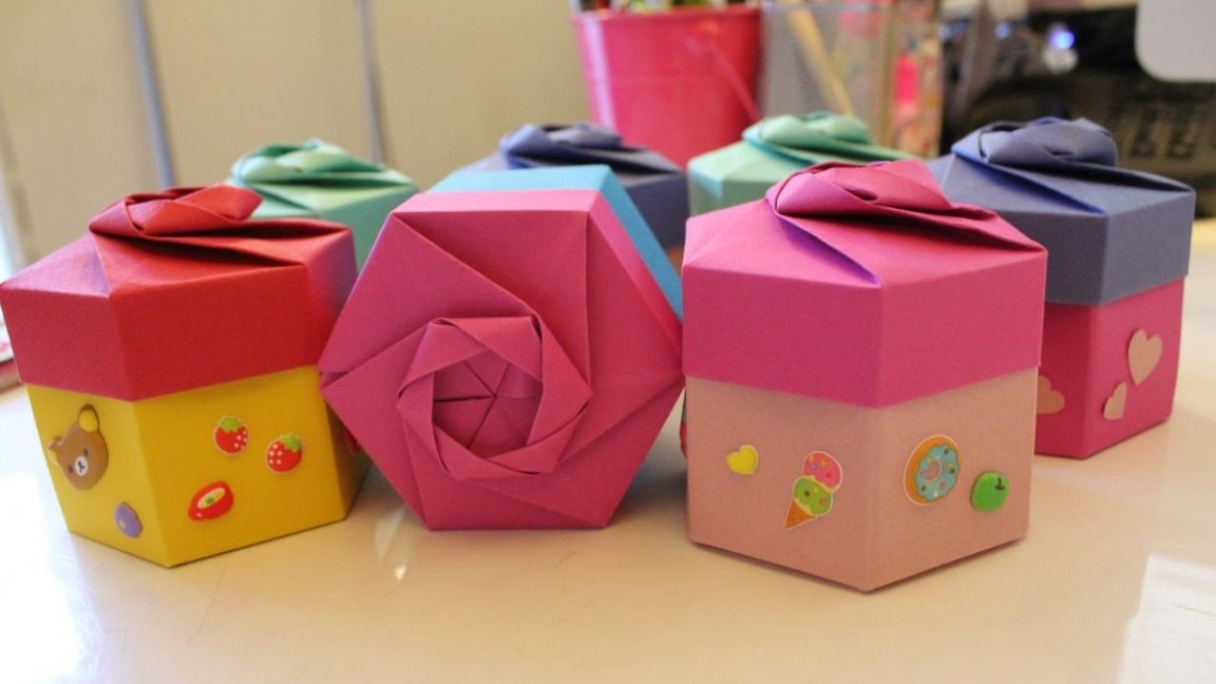 Origami Gift Box Hexagon All In Here