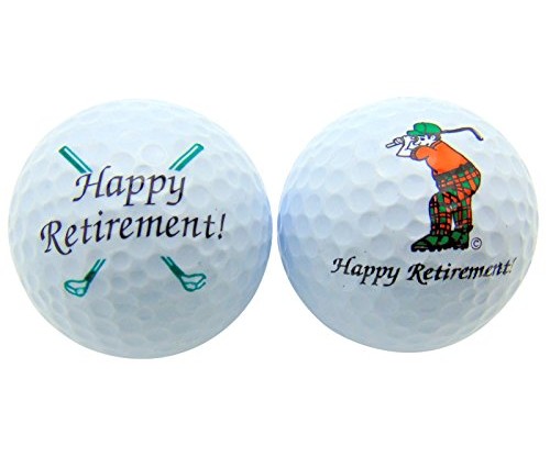 Happy Retirement Set of 2 Golf Balls