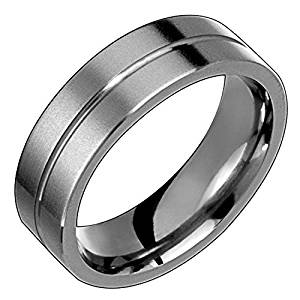 Alain Raphael 6 Millimeters Wide Titanium Ring Matte Finish Single Groove Wedding Band Unisex 