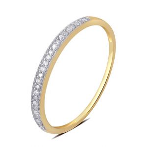 Brilliant Diamond Yellow Gold Wedding Band