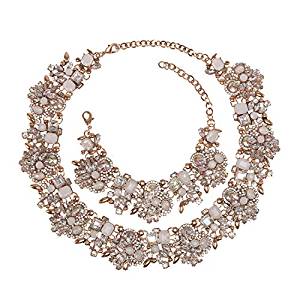 Holylove Crystal Vintage Statement Necklace