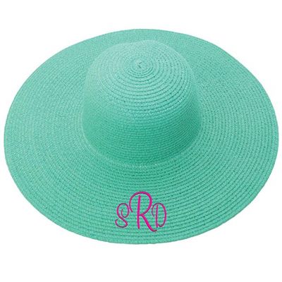 Personalized Womens Wide Brim Floppy Sun Beach Pool Hat