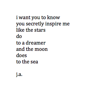 You inspire me