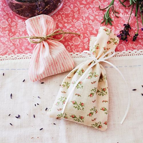 homemade flower or herb sachets