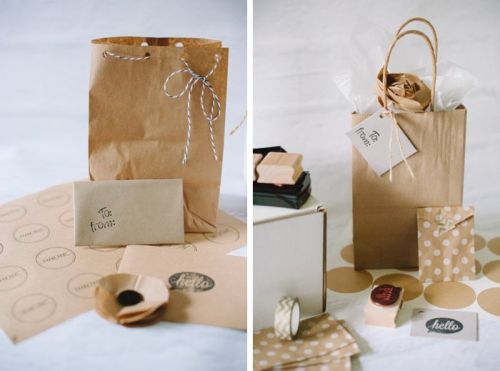 stamped gift bags