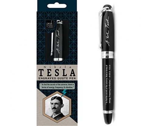Nikola Tesla Engraved Quote Pen