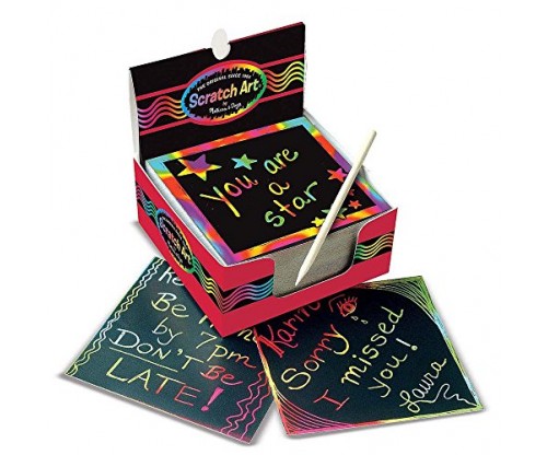 Melissa & Doug Scratch Art Rainbow Mini Notes With Wooden Stylus