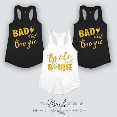 Bachelorette Party Shirts, Bride and Boujee, Bad and Boozy, Bad and Boozy Shirt, Bride and Boujee Shirt, Bachelorette Shirts