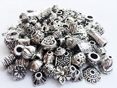  Crafty EC-5004 120-Piece Bali Style Jewelry Making Metal Bead Caps Deluxe New Mix, 40gm, Silver by e Crafty