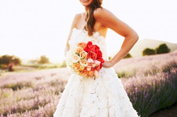 wedding bouquet with thistles