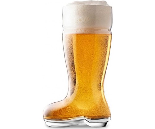 Set of 2 Glass Beer Glasses Drinking Mugs