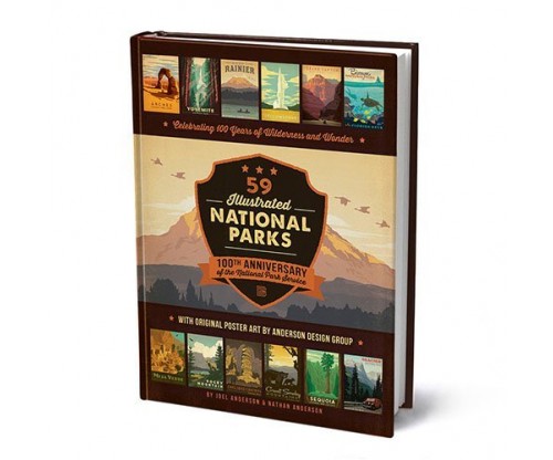 59 Illustrated National Parks – Hardcover: 100th Anniversary