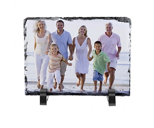 Personalized Rock Slate Photo Plaque Picture Frame