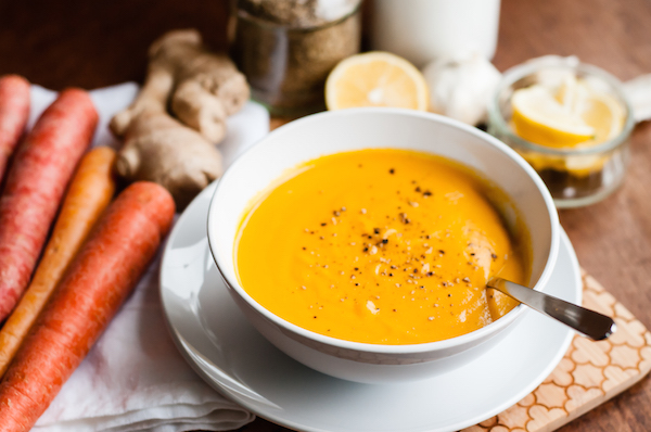 Ginger, Turmeric Spiced Spring Carrot Soup